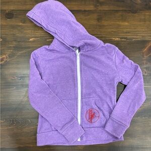 Stylish San Francisco purple zip-up hoodie for kids